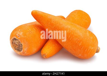 Carote fresche, percorso di clipping, isolato su sfondo bianco Foto stock -  Alamy