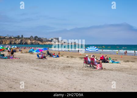 Giornata estiva sulla costa a la Jolla Shores Beach. La Jolla, CA, Stati Uniti. Foto Stock