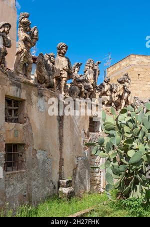 Statue Monster, Villa Palagonia, Bagheria, Sicilia, Italia Foto Stock