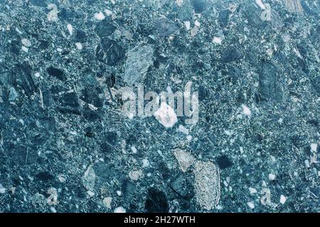 Superficie in marmo blu. Sfondo astratto. Struttura in pietra, superficie in marmo naturale, marmorizzatura alla moda. Foto Stock