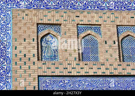 Mahmud Mausoleo Pahlavan (1810-25), Itchan Kala, Ichan-Qаl’а, Khiva, Regione Xorazm, Uzbekistan, Asia centrale Foto Stock