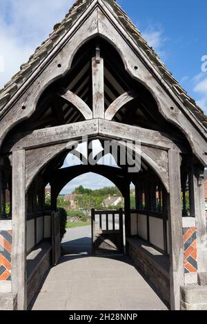 Porta di Lych presso la chiesa di St Mary Magdalene, Eardisley, Herefordshire Foto Stock