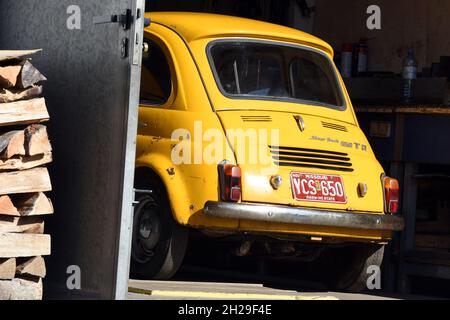 Ein legendärer Steyr Puch 650 TR aus den 60er-Jahren - Un leggendario Steyr Puch 650 TR degli anni '60 Foto Stock