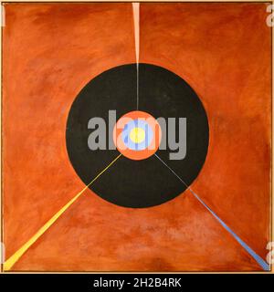 Grafica vintage Hilma af Klint - The Swan No 18 Foto Stock