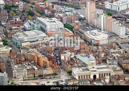 Immagine aerea di Nottingham City, Nottinghamshire Inghilterra UK Foto Stock