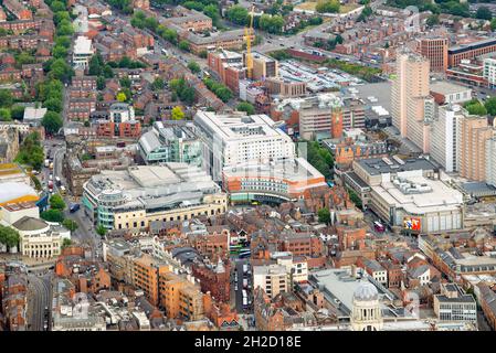 Immagine aerea di Nottingham City, Nottinghamshire Inghilterra UK Foto Stock