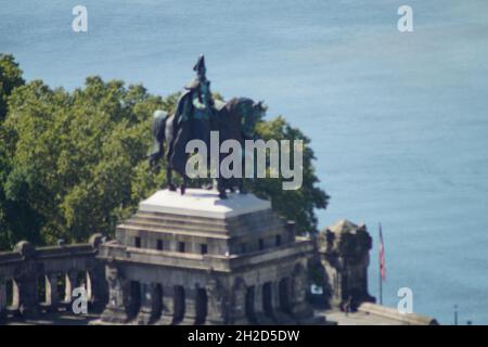 Deutsches Eck a Coblenza Foto Stock