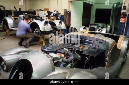 Morgan Motor Company fabbrica Malvern link UK 1985 Foto Stock