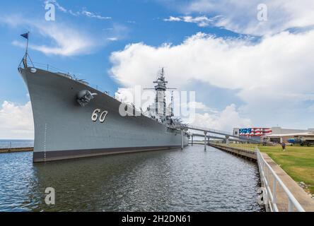 USS Alabama museo corazzata al Battleship Memorial Park a Mobile, Alabama Foto Stock