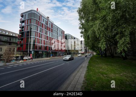 Quartiere di Rotermann - ex area industriale con architettura moderna - Tallinn, Estonia Foto Stock