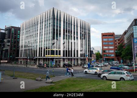 Quartiere di Rotermann - ex area industriale con architettura moderna - Tallinn, Estonia Foto Stock