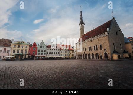 Piazza del Municipio di Tallinn - Tallinn, Estonia Foto Stock