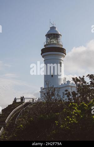 Famoso faro di Cape Byron o Cape Byron Lightstation a Byron Bay, Australia Foto Stock