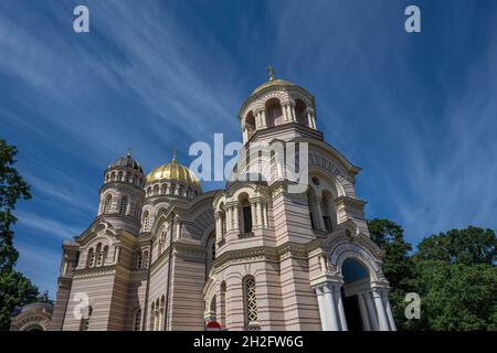 Natività della Cattedrale ortodossa di Cristo - riga, Lettonia Foto Stock