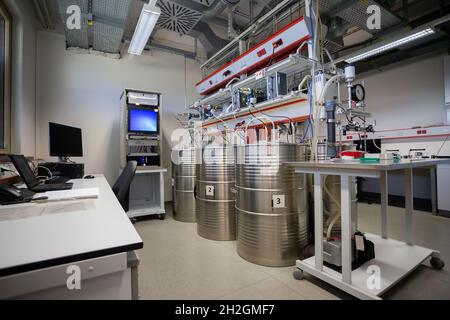 Berlino, Germania. 21 ottobre 2021. Il laboratorio di radon presso l'Ufficio federale per la protezione dalle radiazioni (BFS). Credit: Christoph Soeder/dpa/Alamy Live News Foto Stock