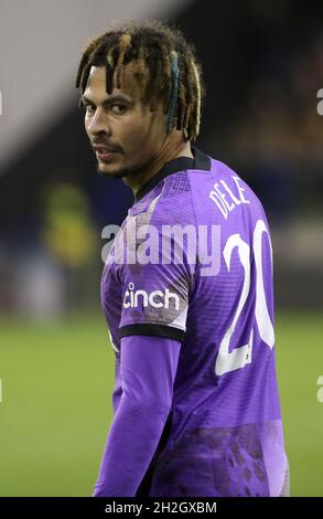 Arnhem, Paesi Bassi, 21 ottobre 2021, DELE Alli di Tottenham durante la UEFA Conference League, partita di calcio del Gruppo G tra Vitesse Arnhem e Tottenham Hotspur il 21 ottobre 2021 allo stadio GelreDome di Arnhem, Paesi Bassi - Foto: Jean Catuffe/DPPI/LiveMedia Foto Stock