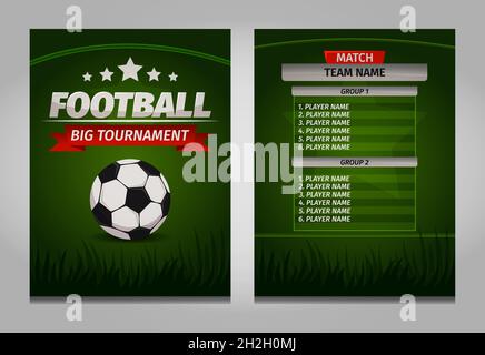 Calcio campioni finale tabellone tabellone segnapunti immagine vettoriale Illustrazione Vettoriale