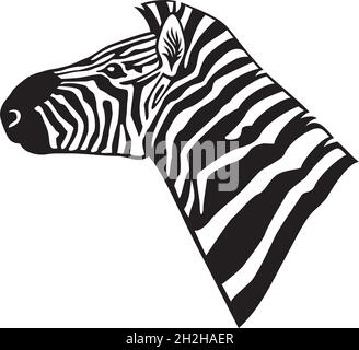 Illustrazione del vettore animale della testa di Zebra Illustrazione Vettoriale