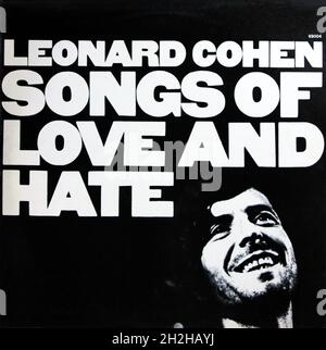 Leonard Cohen: 1971. Copertina LP: Canzoni dell'amore e dell'odio Foto Stock