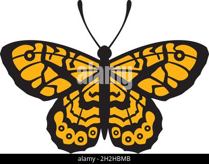 Icona di insetti farfalla illustrazione vettoriale Illustrazione Vettoriale