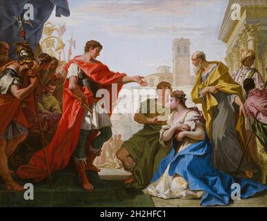 La continenza di Scipio, c.. 1706. [Il generale romano Scipio Africanus rifiuta di tenere una donna in cattività di guerra]. Foto Stock