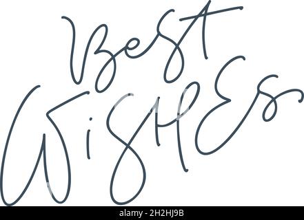 Miglior vettore Wisher Natale disegno a mano lettera monolina calligrafia testo isolato su sfondo bianco. Testo per biglietti inviti, modelli. Scorta Illustrazione Vettoriale
