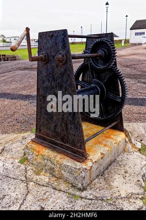 Verricello vecchio in John o' Groats, Caithness, Wick Highland, Scozia, Regno Unito, Europa - 18 luglio 2021 Foto Stock