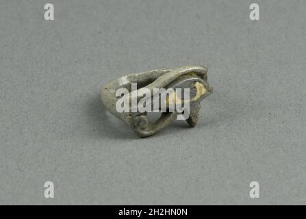 Occhio di Horus (Wedjat) Finger Ring, Egitto, nuovo Regno, Dinastia 18 (circa 1350 a.C.). Foto Stock