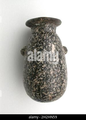 Alabastron (contenitore per l'olio profumato), Egitto, tardo periodo, Dinastia 26-30 (664-343 BCE) (?). Foto Stock