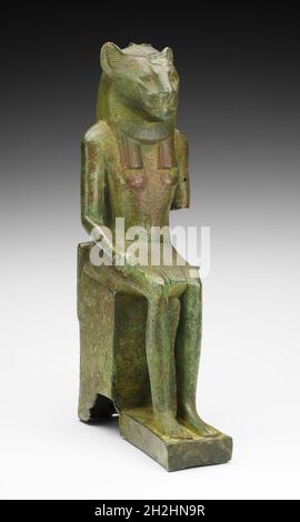 Statuetta del Dio Horus, Figlio di Wedjat, Egitto, periodo tolemaico (305-30 a.C.). Foto Stock