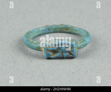 Occhio di Horus (Wedjat) Finger Ring, Egitto, nuovo Regno, fine dinastia 18 (circa 1325 a.C.). Foto Stock