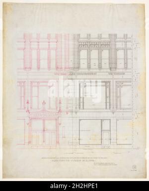 Fisher Building Addition, Chicago, Illinois, Elevation, 1890 1904.; 1913-1914.; 1893.; 1901; 1917.; 1917-1918; c.1917; 1914.; 1911-1913.. Foto Stock