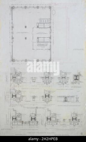 Fisher Building Addition, Chicago, Illinois, Detail, 1890 1904.; 1913-1914.; 1893.; 1901; 1917.; 1917-1918; c.1917; 1914.; 1911-1913.. Foto Stock