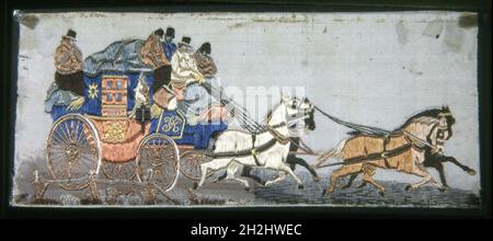 The London &amp; York Royal Mail Coach, Inghilterra, 1879. Foto Stock