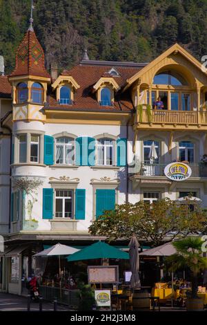 Svizzera, Berna, Interlaken, Cafe de Paris, Foto Stock