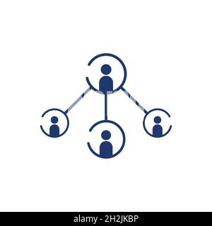 Icona di persone del gruppo di lavoro illustrazione vettoriale design Foto Stock