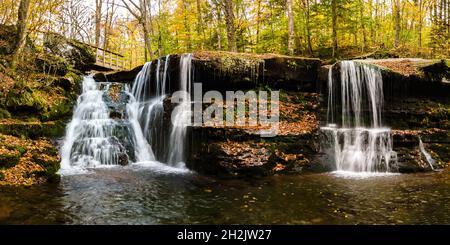 Diamond Notch Falls a Catskill Mountains, New York Foto Stock