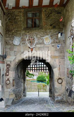 Porta della città, Bregenz, Vorarlberg, Austria, Europa Foto Stock