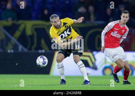 BREDA, PAESI BASSI - OTTOBRE 22: Ralf Seuntjens del NAC Breda durante la partita olandese Keukenkampioendivisie tra NAC Breda e MVV Maastricht al Rat Verlegh Stadion il 22 Ottobre 2021 a Breda, Paesi Bassi (Foto di Broer van den Boom/Orange Pictures) Foto Stock