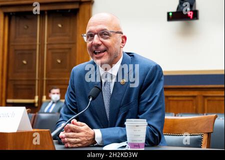 Washington, Stati Uniti 22 ottobre 2021. 22 ottobre 2021 - Washington, DC, Stati Uniti: Rappresentante degli Stati Uniti Ted Deutch (D-FL) che parla ad un'audizione del Comitato giudiziario della Camera. (Foto di Michael Brochstein/Sipa USA) Credit: Sipa USA/Alamy Live News Foto Stock