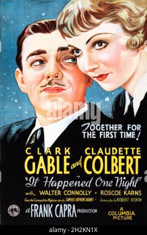 E 'ACCADUTO UNA NOTTE 1934 Columbia Pictures film con Clark Gable e Claudette Colbert Foto Stock