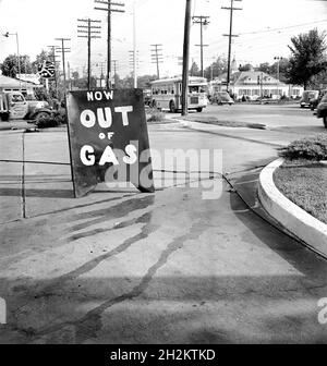 Ora fuori di gas segno, Washington, D.C., Stati Uniti, Marjorie Collins, Ufficio delle informazioni di guerra degli Stati Uniti, luglio 1942 Foto Stock