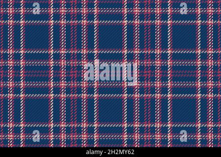 Motivo senza cuciture di motivo scozzese tartan plaid. Sfondo ripetibile con texture del tessuto di controllo. Sfondo vettoriale piatto di stampa tessile a strisce. Illustrazione Vettoriale