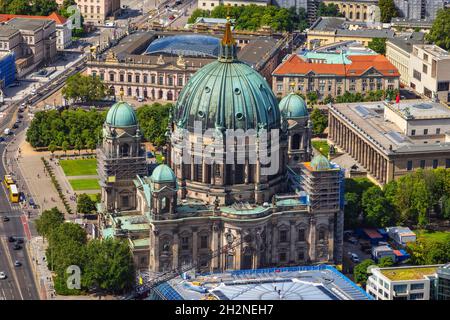 Germania, Berlino, veduta aerea della Cattedrale di Berlino Foto Stock