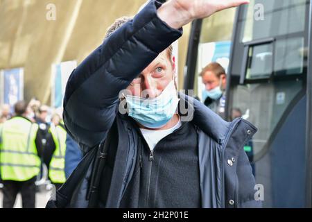 Brighton, Regno Unito. 23 ottobre 2021. Graham Potter Manager di Brighton e Hove Albion arriva alla partita della Premier League tra Brighton & Hove Albion e Manchester City all'Amex il 23 ottobre 2021 a Brighton, Inghilterra. (Foto di Jeff Mood/phcimages.com) Credit: PHC Images/Alamy Live News Foto Stock