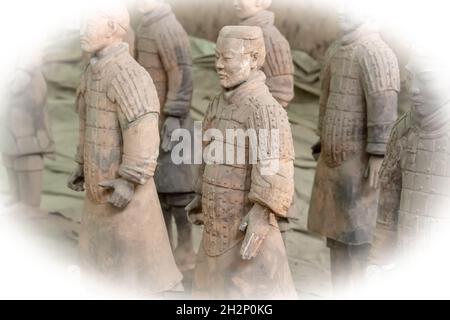 I soldati di terracotta si trovano vicino a Lishan, nella Cina centrale Foto Stock