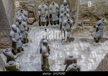 I soldati di terracotta si trovano vicino a Lishan, nella Cina centrale Foto Stock