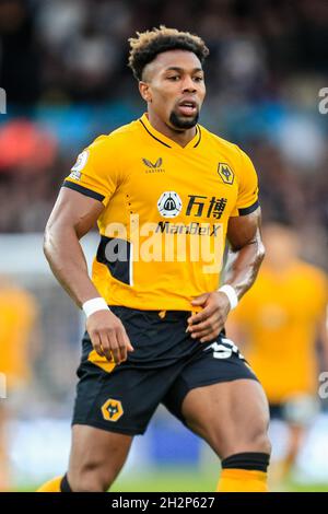 Leeds, Regno Unito. 23 ottobre 2021. Adama Traore #37 di Wolverhampton Wanderers durante la partita a Leeds, Regno Unito, il 10/23/2021. (Foto di James Heaton/News Images/Sipa USA) Credit: Sipa USA/Alamy Live News Foto Stock