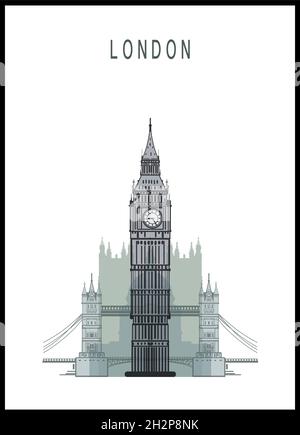 Poster di Londra - illustrazione vettoriale Illustrazione Vettoriale