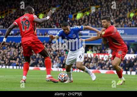 Liverpool, Regno Unito. 23 ottobre 2021. Allan di Everton durante la partita della Premier League tra Everton e Watford al Goodison Park il 23 ottobre 2021 a Liverpool, Inghilterra. (Foto di Tony Taylor/phcimages.com) Credit: PHC Images/Alamy Live News Foto Stock